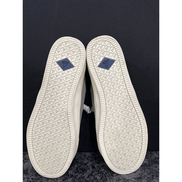 Sperry Mens Grey Canvas Casual Boat Shoes White Sole & Striped Pull 11 - Picture 6 of 8